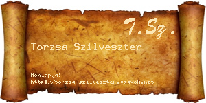 Torzsa Szilveszter névjegykártya